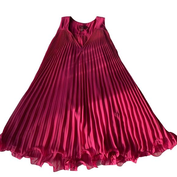 Ted Baker Pink Pleated Dress Size 1 - Picture 4 of 10